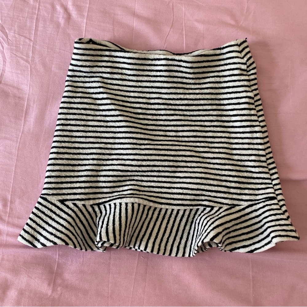 Forever 21 striped ruffled mini skirt